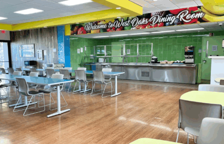 Dining room at West Oaks Hospital