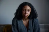 Person looking distraught.